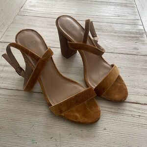 BP velvet block heel